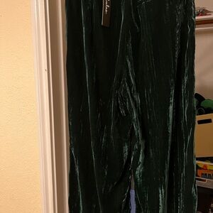 Lulu's Dark Green Wide Leg Pants